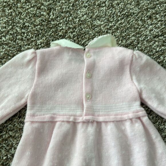 Vintage Carriage Boutique Bunny Pink Baby Girl Sweater Dress - Picture 12 of 12